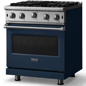 Viking 5 Series 30 in. 4 cu. ft. Standard Convection Gas Range with Open Burners - Slate Blue, , hires