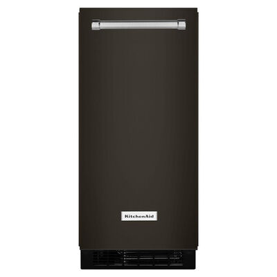 KitchenAid 15 in. Built-In Undercounter Ice Maker with 25 lb. Ice Storage, Auto-Defrost & Digital Control - Black Stainless Steel with PrintShield Finish | KUIX535HBS