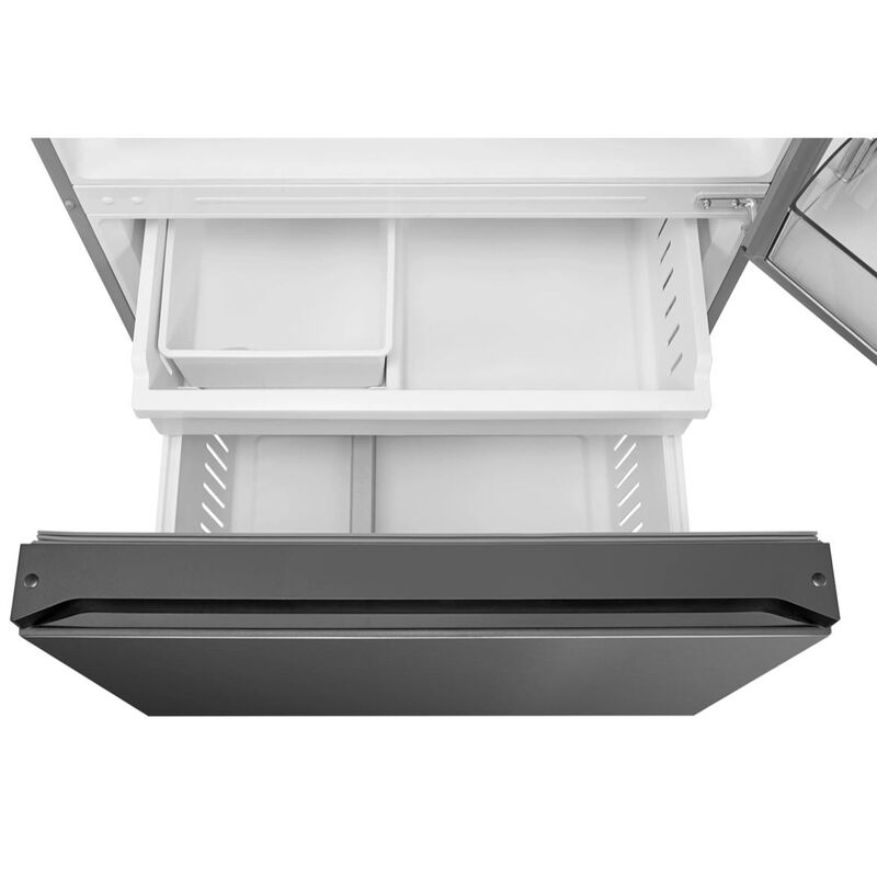 Midea 33 in. 22.8 cu. ft. Smart Counter Depth Bottom Freezer Refrigerator with Ice Maker - Stainless Steel, , hires