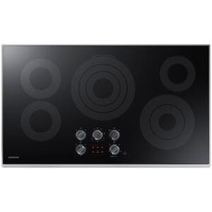 Samsung 36 in. 5-Burner Smart Electric Cooktop with Simmer Burner & Power Burner - Stainless Steel, Stainless Steel, hires