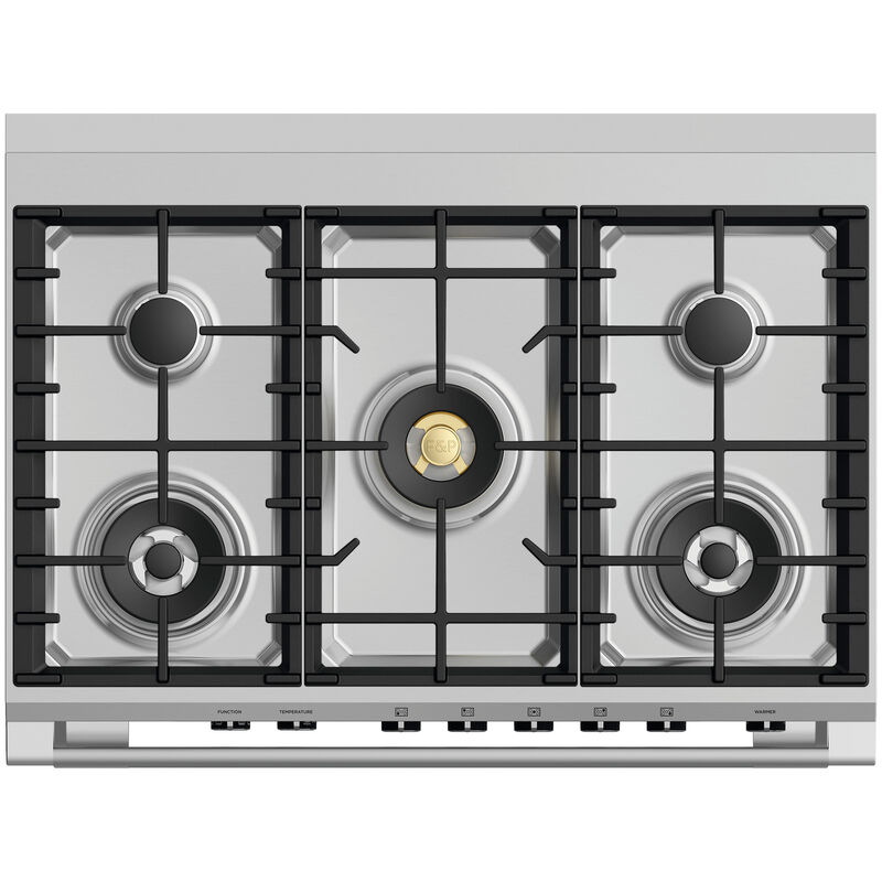 Fisher & Paykel Series 9 Classic 36 in. 4.9 cu. ft. True European Convection Dual Fuel Range with 5 Sealed Burners - Red, , hires