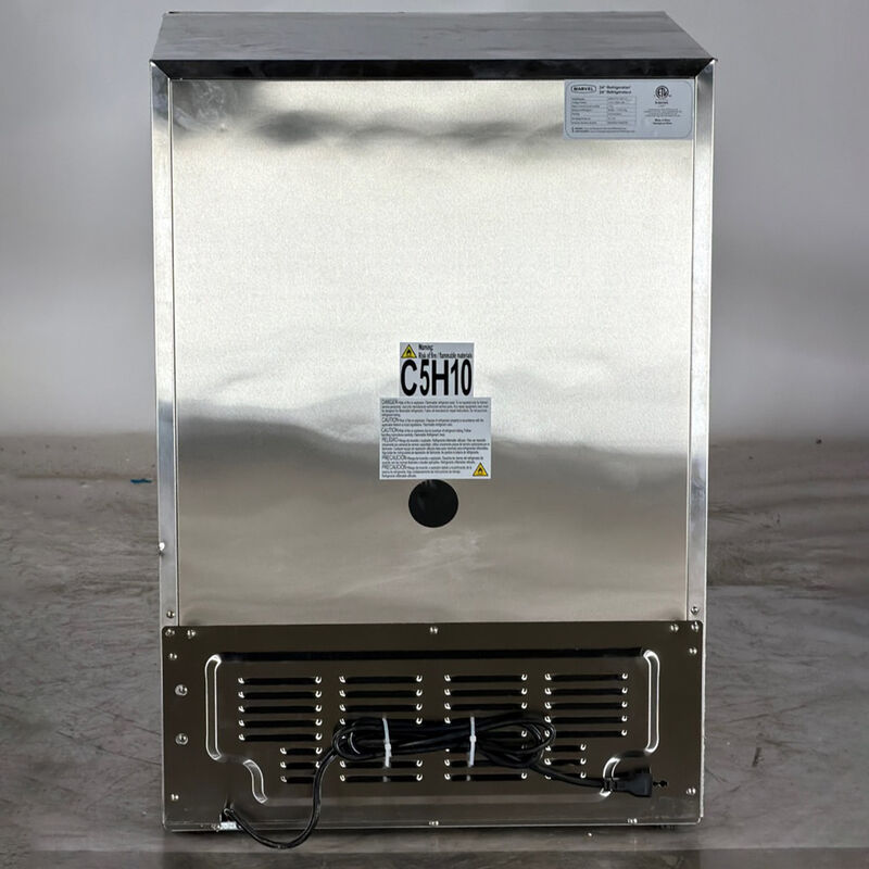 Marvel Essential Collection 24 in. Built-In/Freestanding 5.1 cu. ft. Compact Beverage Center with Adjustable Shelves & Digital Control - Stainless Steel (Open Box Good Condition), , hires