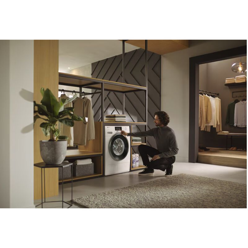 Miele 24 in. 2.26 cu. ft. Smart Stackable Front Load Washer with Sanitize & Steam Cycle - Lotus White, , hires