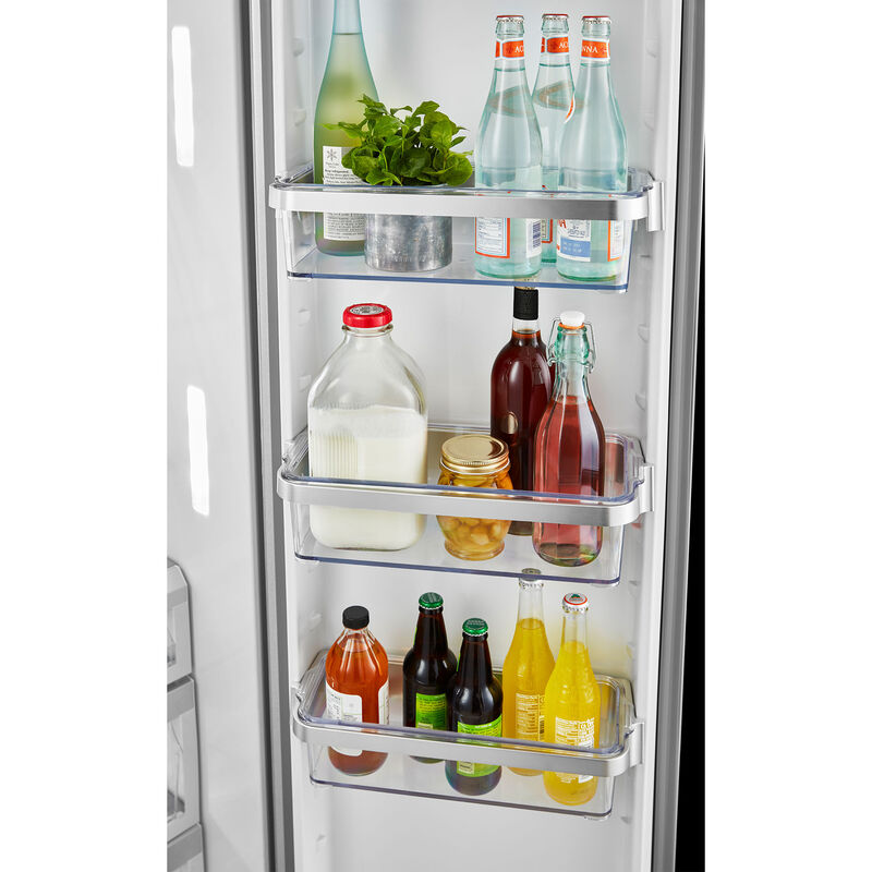 KitchenAid 36 in. 22.6 cu. ft. Counter Depth Side-by-Side Refrigerator With External Ice & Water Dispenser - Stainless Steel, Stainless Steel, hires