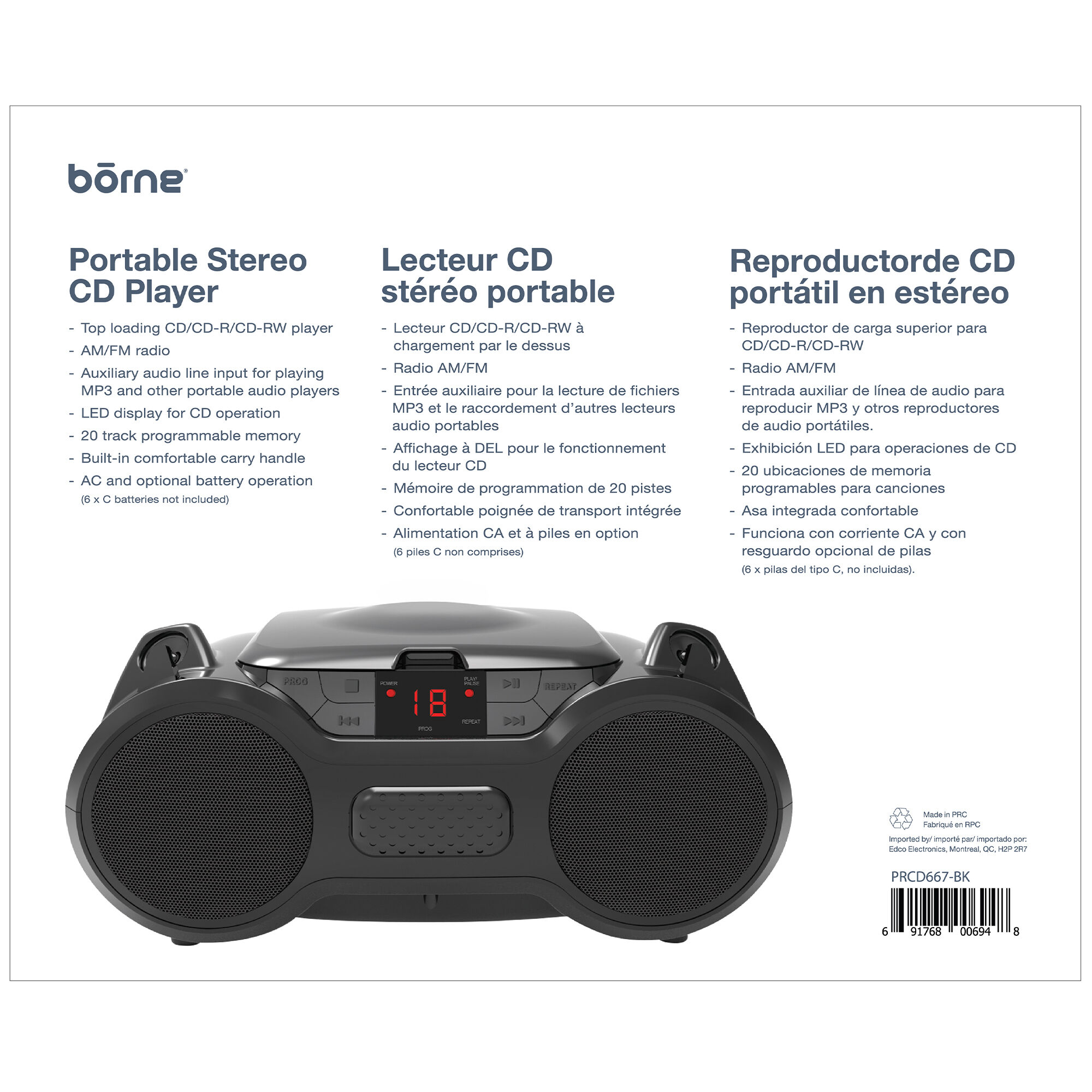 Borne Single CD Boombox | P.C. Richard & Son