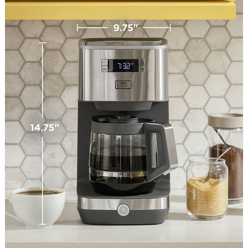 GE Drip 12-Cup Coffee Maker with Glass Carafe, , hires