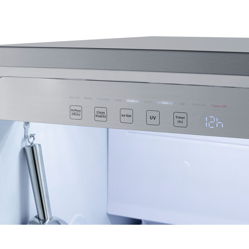 Summit 18 in. Built-In Undercounter Ice Maker with 33 lb. Ice Storage, Auto Defrost & Digital Control - Stainless Steel, , hires