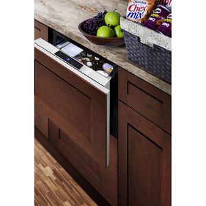 Summit 24 in. 1.6 cu. ft. Outdoor Single Refrigerator Drawer - Stainless Steel/Panel Ready, , hires