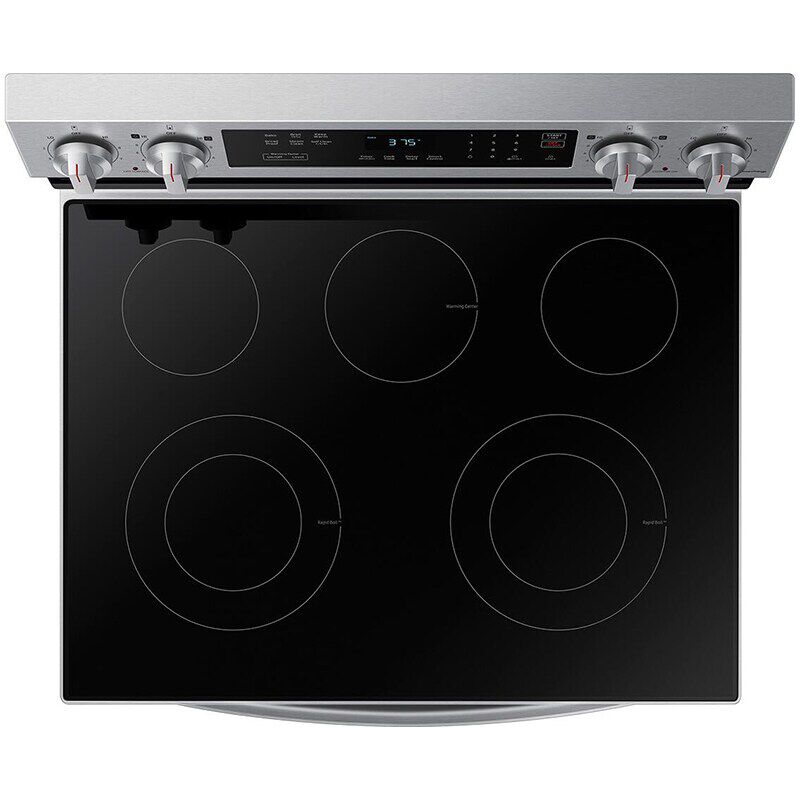 Samsung 30 in. 6.3 cu. ft. Smart Electric Range with Smoothtop Burners - Stainless Steel, Stainless Steel, hires