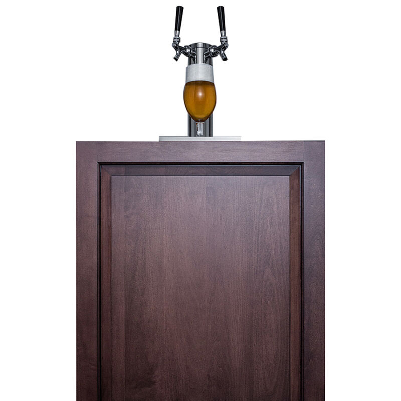 Summit 24 in. 5.5 Cu. Ft. Built-In/Freestanding Beer Dispenser with 2 Taps - Custom Panel Ready, , hires