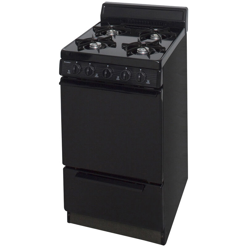 Premier 20 in. 2.4 cu. ft. Gas Range with Open Burners - Black, , hires
