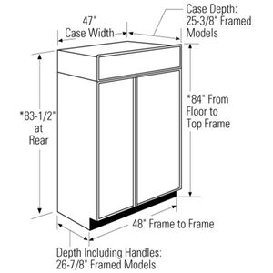 Monogram 48 in. 29.5 cu. ft. Built-In Smart Counter Depth Side by Side Refrigerator with Ice Maker - Custom Panel Ready, , hires