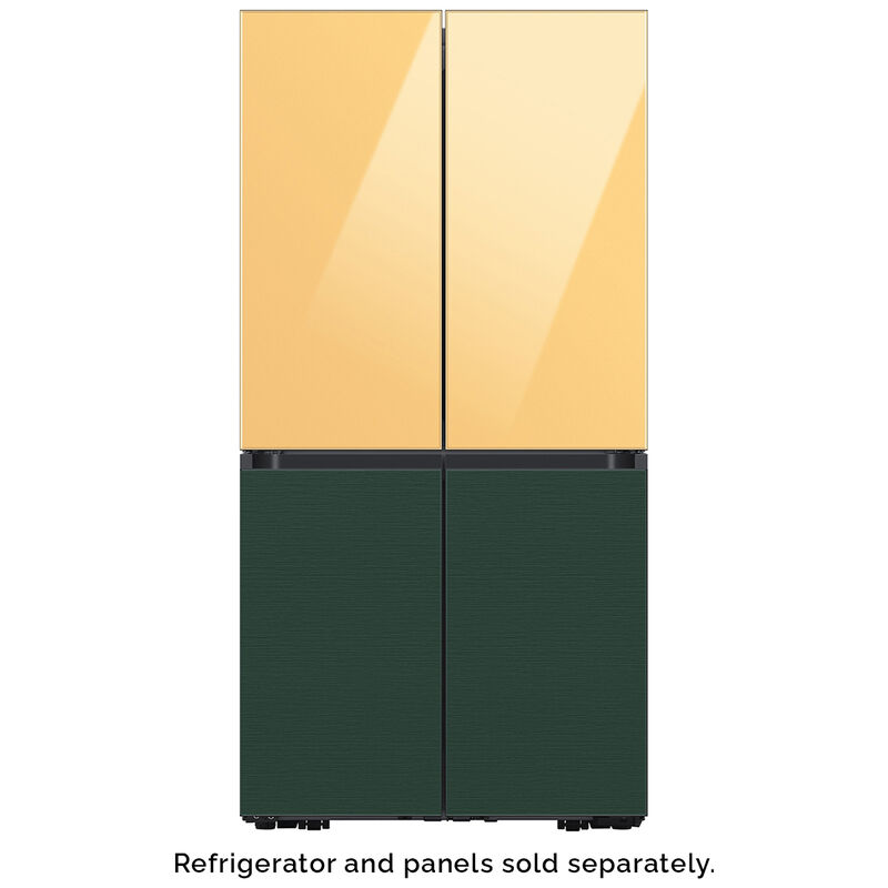 Samsung BESPOKE 4-Door Flex Top Panel for Refrigerators - Sunrise Yellow Glass, , hires
