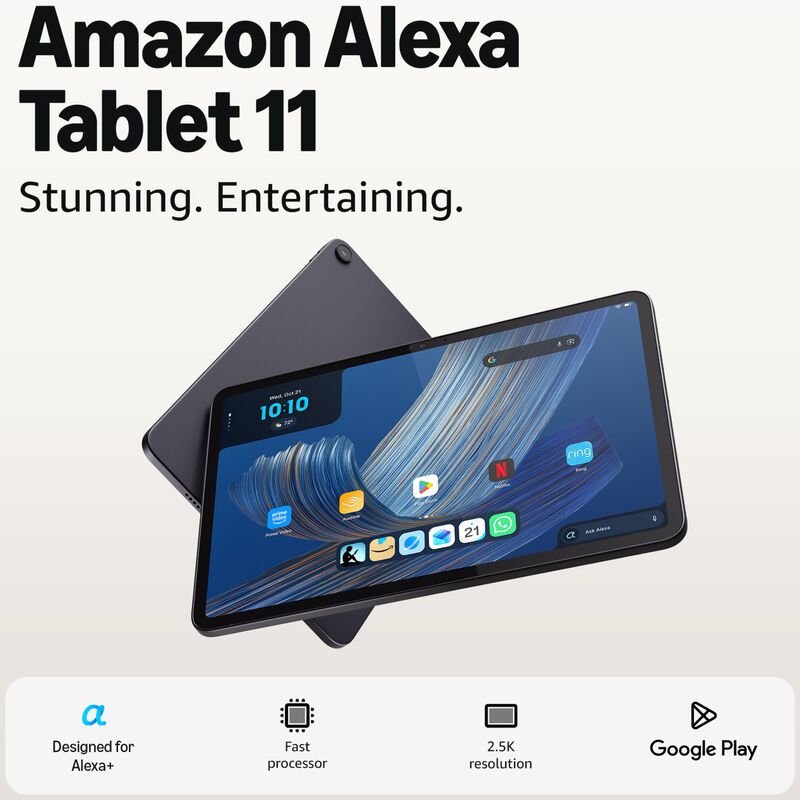 Amazon Alexa 11.0 in. Tablet (2026 Release) with Wifi-Only, 64 GB Storage & Est. 15 Hrs. of Battery Life - Graphite, , hires