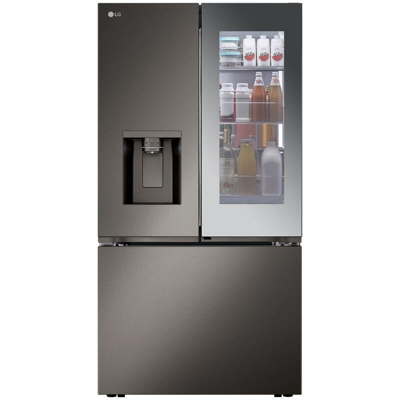 LG InstaView 36 in. 25.5 cu. ft. Smart Counter Depth French Door Refrigerator with Ice & Water Dispenser - PrintProof Black Stainless Steel, PrintProof Black Stainless Steel, hires