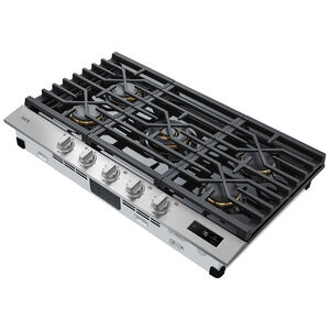 SKS 36 in. 5-Burner Smart Natural Gas Cooktop with Simmer Burner & Power Burner - Stainless Steel, , hires