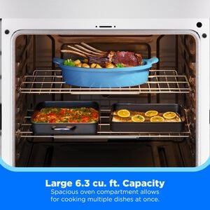 Midea 30 in. 6.3 cu. ft. Electric Range with Radiant Burners - White, White, hires