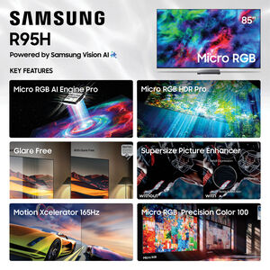 Samsung - 85" Class R95H Micro RGB 4K UHD Smart Tizen TV, , hires
