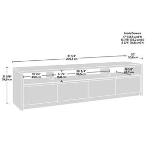 Sauder Harvey Park Collection Large TV Credenza - Raven Oak, , hires
