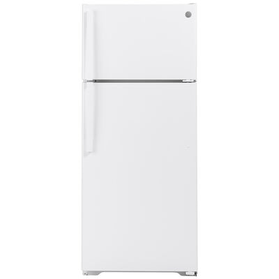 GE 28 in. 17.5 cu. ft. Top Freezer Refrigerator - Smooth White | GTS18HGNRWW