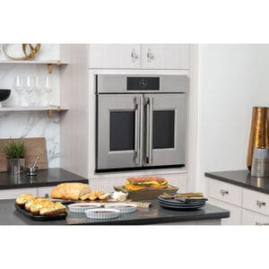 Monogram Statement Series 30 in. 5 cu. ft. Smart Electric Single Wall Oven with True European Convection - Stainless Steel, , hires