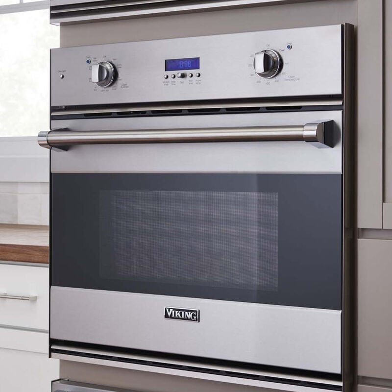 Viking 3 Series 30 in. 4.3 cu. ft. Electric Single Wall Oven with True European Convection - Stainless Steel, , hires