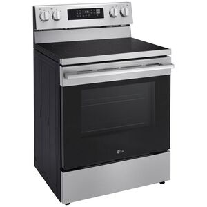 LG 30 in. 6.3 cu. ft. Smart Air-Fry True European Convection Electric Range with Radiant Burners Stainless Steel, , hires