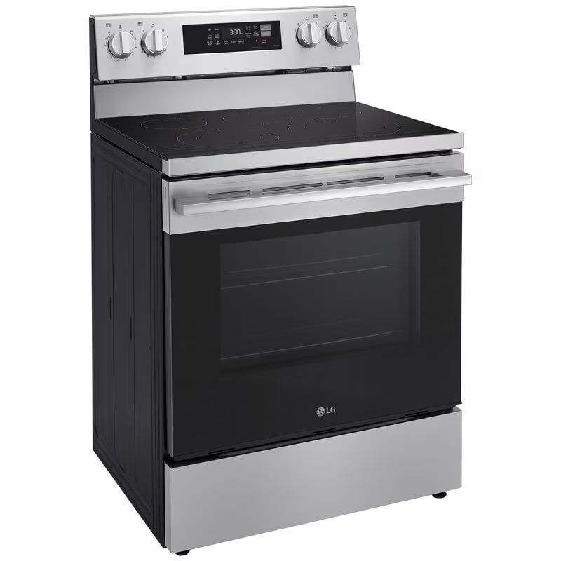 LG 30 in. 6.3 cu. ft. Smart Air-Fry True European Convection Electric Range with Radiant Burners Stainless Steel, , hires
