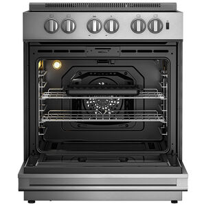 Blomberg 30 in. 5.7 cu. ft. True European Convection Slide-In Electric Range with 4 Induction Burners - Stainless Steel, , hires