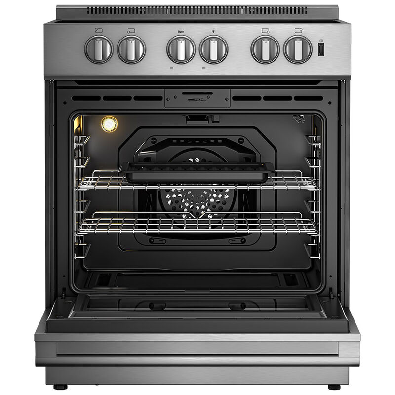Blomberg 30 in. 5.7 cu. ft. True European Convection Slide-In Electric Range with 4 Induction Burners - Stainless Steel, , hires