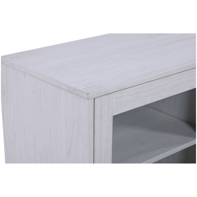 Lilola Summit 70"W White Walnut Finish TV Stand Console with Fireplace and Heater, , hires