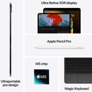 Apple 11 in. iPad Pro (2025 Release) with Wifi-Only, M5, 512 GB Storage, Apple Intelligence & 10Hrs. of Battery Life - Space Black, , hires