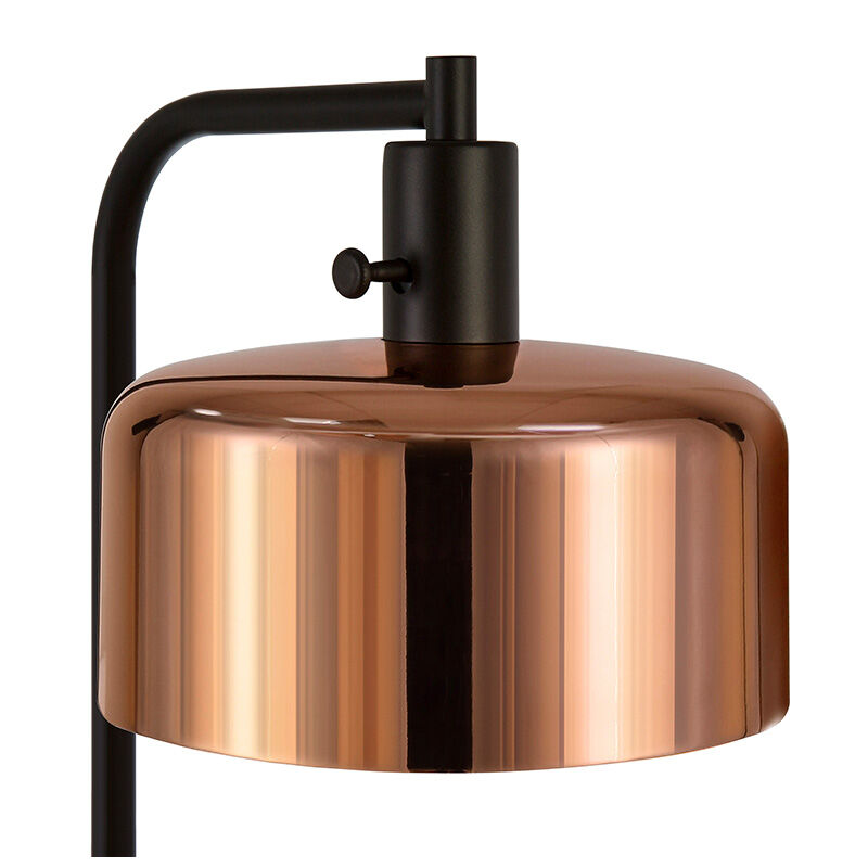 Hudson & Canal Cadmus Blackened Bronze Floor Lamp with a Copper Shade, , hires