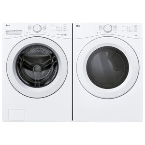LG 27 in. 4.5 cu. ft. Smart Stackable Front Load Washer with AI Wash - White, , hires