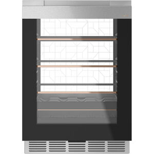 Cafe 24 in. 5.1 cu. ft. Built-In/Freestanding Beverage Center with Pull-Out Shelves & Digital Control - Platinum Glass, , hires