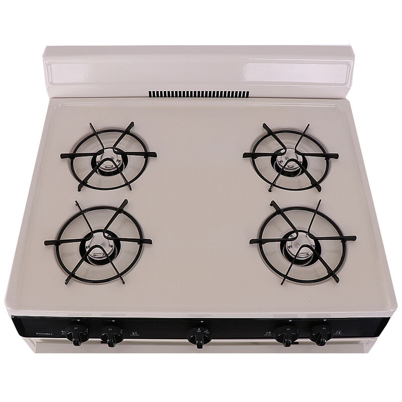 Premier 30 in. 3.9 cu. ft. Gas Range with Open Burners - Bisque, , hires