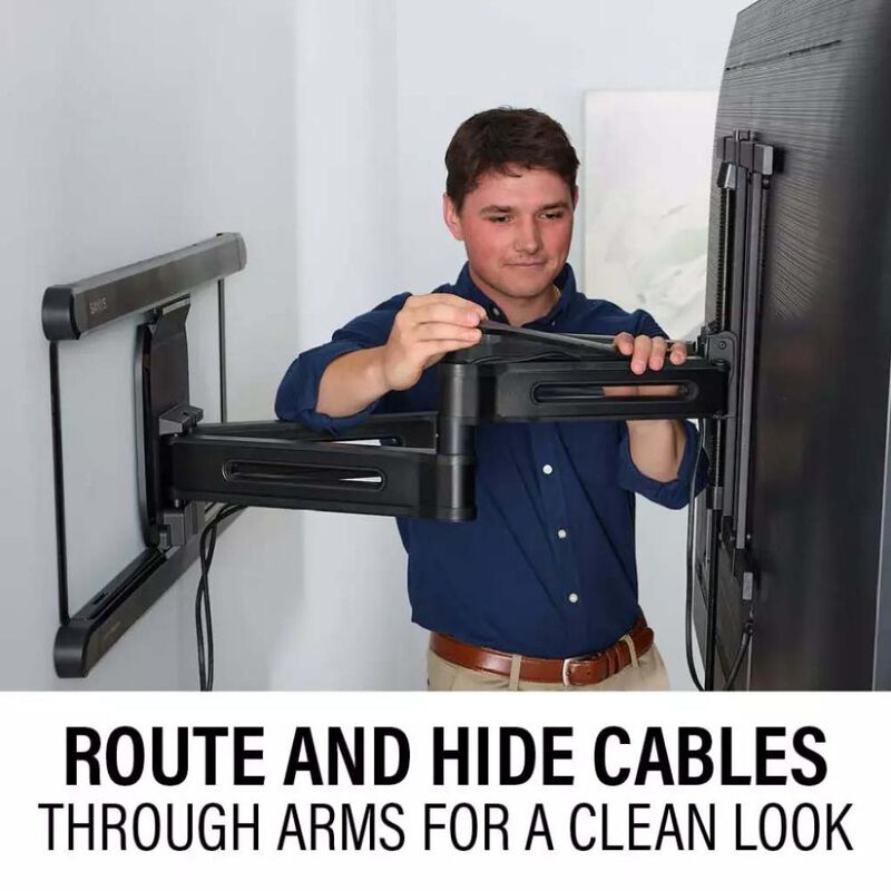 Sanus Systems Advanced Full-Motion 4D + Shift TV Wall Mount for TVs 42"-90" - Black, , hires