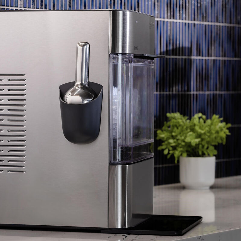 GE Profile 11 in. Smart Ice Maker with 3 lb. Ice Storage & Digital Control - Stainless Steel, , hires