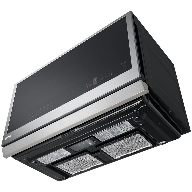 LG 30 in. 2.1 cu. ft. 1050W Smart Over-the-Range Microwave with 400 CFM & Sensor Cooking - PrintProof Stainless Steel, PrintProof Stainless Steel, hires