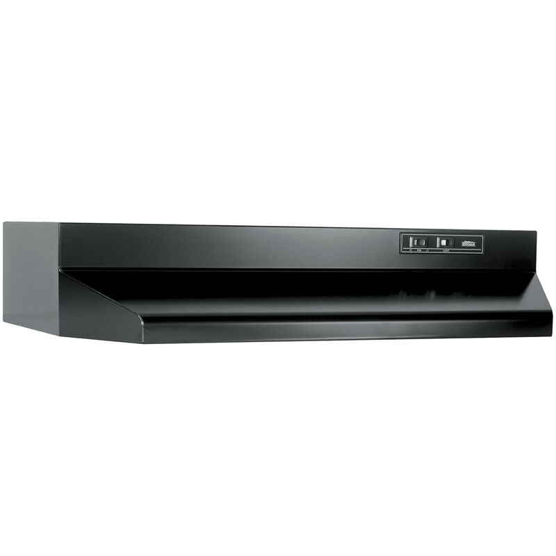 Broan 40000 Series 36 in. Ducted Standard Style Range Hood with 210 CFM, 2 Fan Speeds & 1 Incandescent Light - Black, , hires