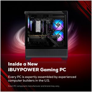 iBUYPOWER Element SE Gaming Desktop with Intel Core i5 14400F, 14th Gen, 10-Core CPU, NVIDIA GeForce RTX 5060, 8GB VRAM GPU, 16 GB RAM, 1 TB SSD & Windows 11 Home - Black, , hires