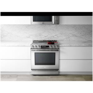 SKS 30 in. 1.7 cu. ft. 950W Smart Over-the-Range Microwave with 300 CFM, Convection & Sensor Cooking - Stainless Steel, , hires