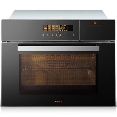 Fotile 24 in. 1.4 cu. ft. Electric Wall Oven with True European Convection & Steam Clean - Black | HZK-TS1