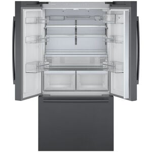 Bosch 800 Series 36 in. 20.8 cu. ft. Smart Counter Depth French Door Refrigerator with Internal Water Dispenser - Black Stainless, Black Stainless, hires
