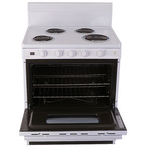 Premier 30 in. 3.9 cu. ft. Oven Freestanding Electric Range with 4 Coil Burners - White, , hires