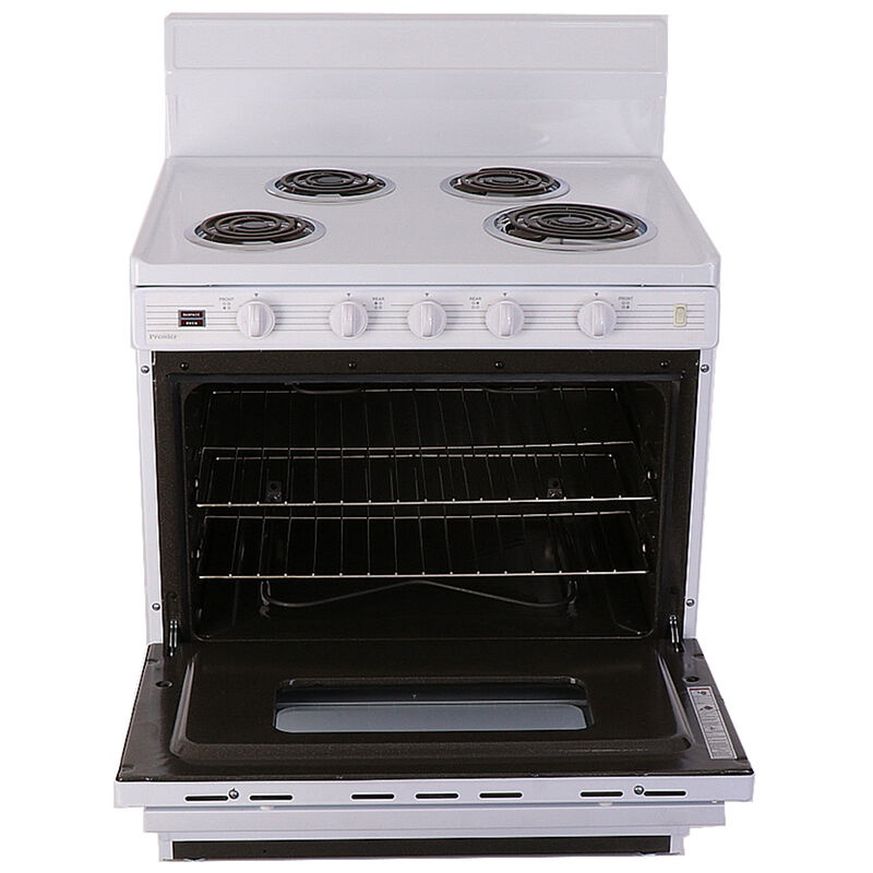 Premier 30 in. 3.9 cu. ft. Oven Freestanding Electric Range with 4 Coil Burners - White, , hires