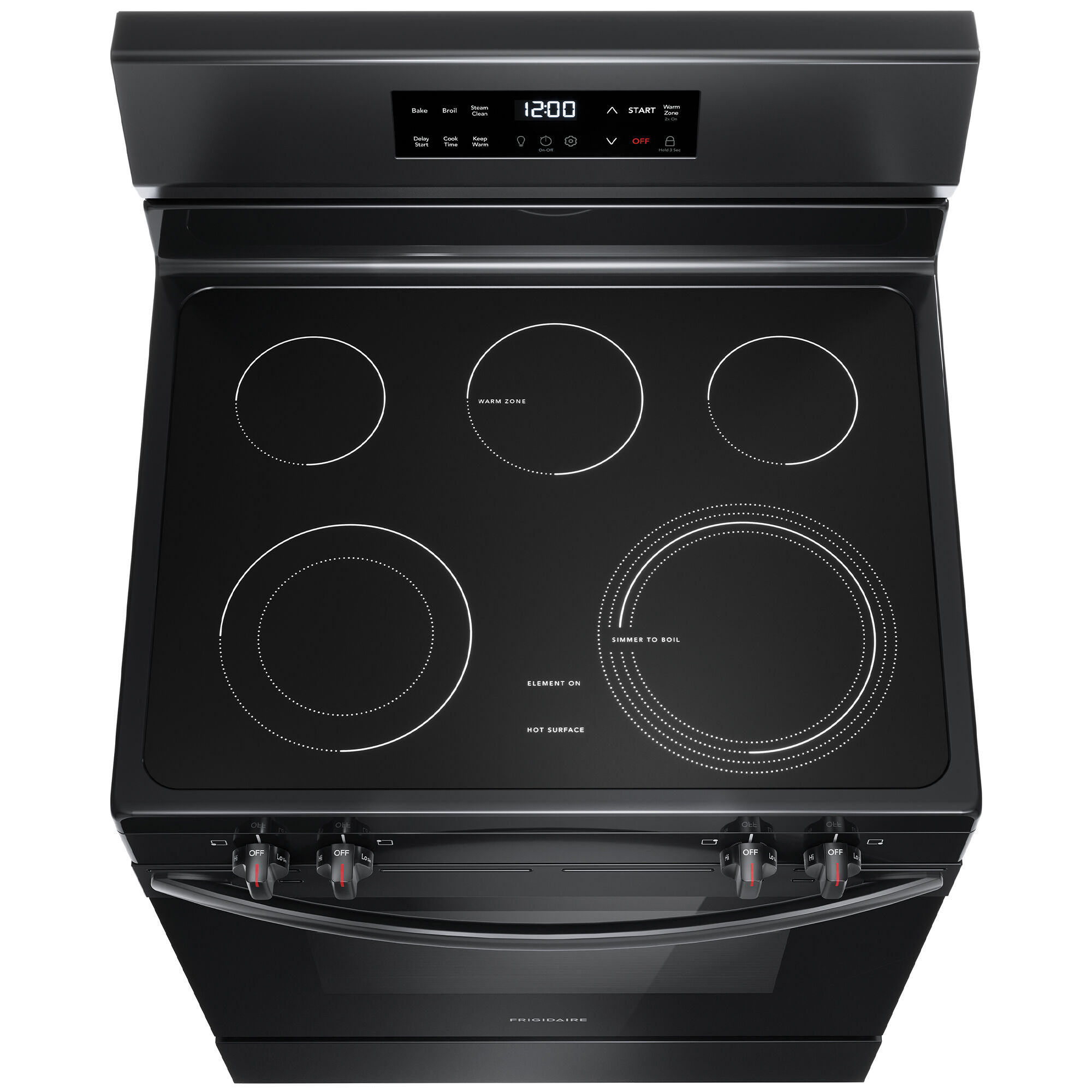 Black electric shop smooth top stove