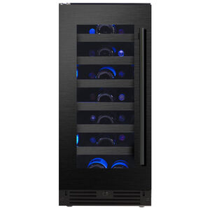XO 15 in. Compact Built-In/Freestanding 3.3 cu. ft. Wine Cooler with 34 Bottle Capacity, Single Temperature Zone & Digital Control - Black Stainless Steel, , hires