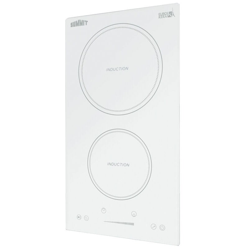 Summit 12 in. 2-Burner Induction Cooktop - White, , hires