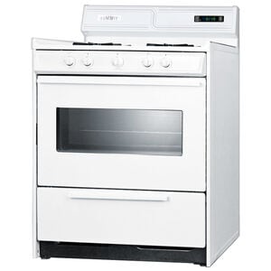 Summit 30 in. 3.7 cu. ft. Gas Range with Open Burners - White, , hires